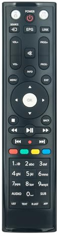AULCMEET Telecomando Sostituzione per Digiquest Fuba Telesystem Tele System TS9015, TS9016, ODE715 HD, ODE716