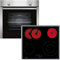 NEFF BX16, Backofen-Set bestehend aus B1DCA0AN0, N 30, Einbaubackofen mit CircoTherm, 60 x 60 cm, Edelstahl und T16SBN1L0, N50, autarkes Elektrokochfeld, 60 cm, Schwarz, mit Rahmen aufliegend