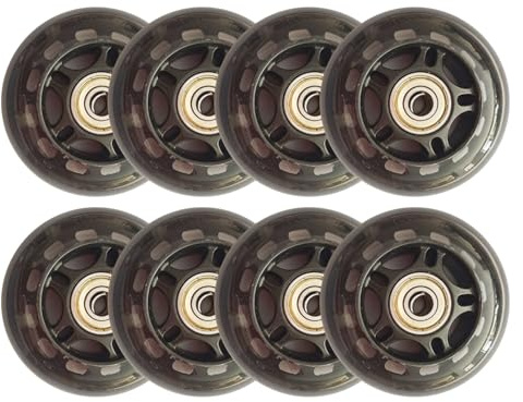 DYHQQ 82A Inline-Skate-Räder mit Lagern, 72 mm, Gepäckrollen, Möbelrollen als Ersatz für Rollschuh-Räder, 8 Stück
