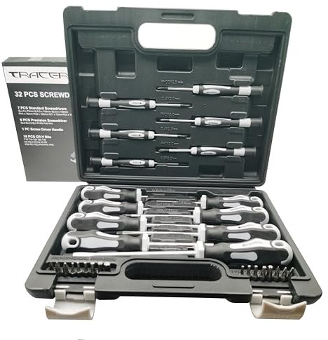 Jeu de tournevis - 32 pièces - Tournevis à ménaïque fin - Fentes de précision, cruciformes, Torx - Idéal pour les réparations