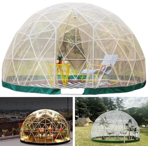 aromaoveite 10/12ft Clear Bubble Tent Outdoor Garden Dome Igloo | Weather Proof Pod Camping Patio Igloo Tent for Backyard Canopy Gazebos Screen House Room Lean To Greenhouse, 2.9m