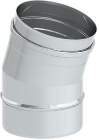Schornstein Winkel/Bogen einwandig 15 Grad starr aus Edelstahl, Durchmesser 180 mm