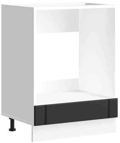 vidaXL Herdumbauschrank Lucca Schwarz Holzwerkstoff