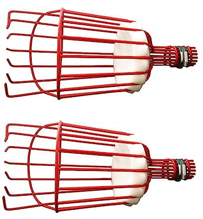 Yardwe 2piezas Recogedor De Frutas Telescópico Rojo Herramienta De Recolección Segura para Huertos y Compatible con Ciruelas y Duraznos