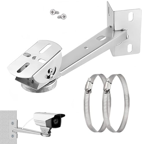 Soporte Camara Vigilancia, Soporte Camara Tapo Acero Inoxidable 360° Ajustable, Soporte Camara para Cámaras De Vigilancia De Exterior (YC1050)