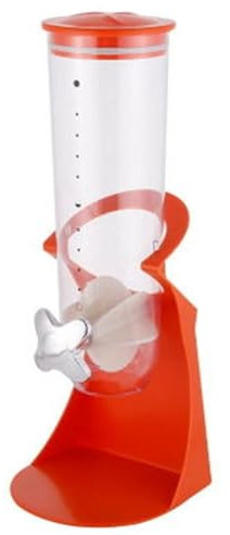 Cereal Dispenser Single Cereal Dispenser Dry Food Container Oatmeal Nuts Kitchen Machine(Red)
