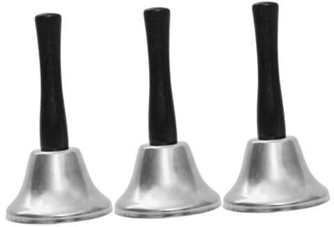 VALICLUD 3stücke Handglocke Aus Metall Weihnachtsglocke Dekoration Festliche Glocken Mit Griff Kreative Metallglocken Für Party Klare -handglocken