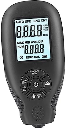 PRETYZOOM 2 Stck. Auto Lackdickenmessgerät Schwarz Präziser Beschichtungsmesser mit LCD Display Tragbar Robustes für Fahrzeuglack und Metallbeschichtungsmessung Geeignet
