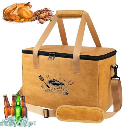 Couverture de barbecue pour reposer la viande, sac isolant pour barbecue, sac de repos de viande avec grande capacité, sac fourre-tout portable pour camping/barbecue/activités de plein air en famille