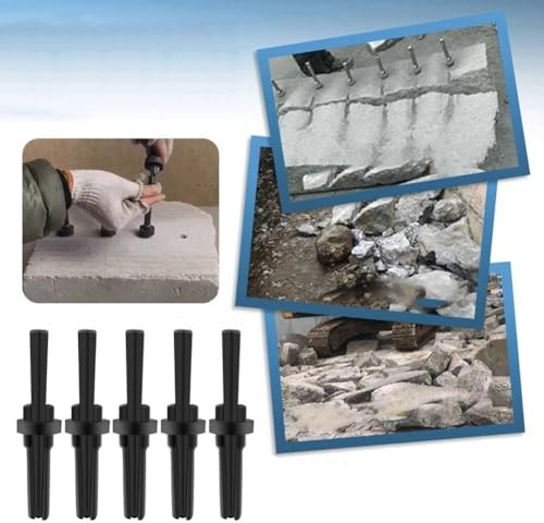 5 piezas de cuñas manuales de separación de piedra de 125 x 14 mm, herramienta de trituración de hormigón de granito, herramientas manuales de mampostería resistentes para proyectos de construcción y