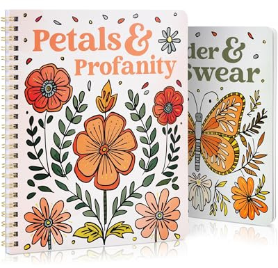 Lot de 2 Livres de Coloriage pour Adultes – Cahiers de Coloriage Anti-Stress et Relaxation avec Floraux et Humoristiques – Activité Manuelle Détente et Créative pour Femmes, Idéal Cadeau Bien-Être
