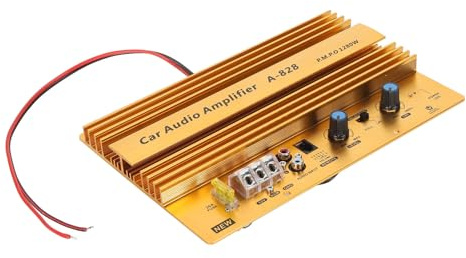 SENECESLI Scheda Amplificatore per Auto Professionale, Scheda Amplificatore per Bassi Attivi da 1280 W, Subwoofer Facile da Scorrere, Adatto per Woofer da 8-12 Pollici