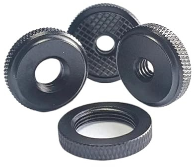 4 Uds aleación de aluminio 1/4-20 montura con zapata tuerca antideslizante 5/8 perilla de bloqueo de micrófono 3/8 accesorios de cabeza de trípode de fotografía(3 8X23 nut)