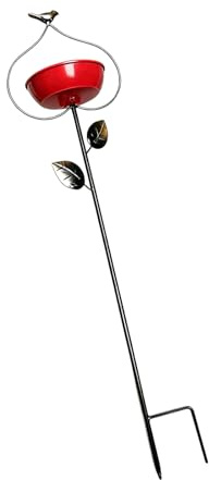 WGBOSMG Vogelbadschale Mit Ornamenten Für Gartendekorationen, Metallkonstruktion, Stabile Zinken, Badewanne Aus Unedlem Metall