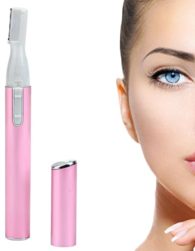 PACKOVE Recortador de Cejas Eléctrico de Aluminio y Abs Peine para Damas, Afeitadora Portátil Ligera para Depilación Facial y Corporal
