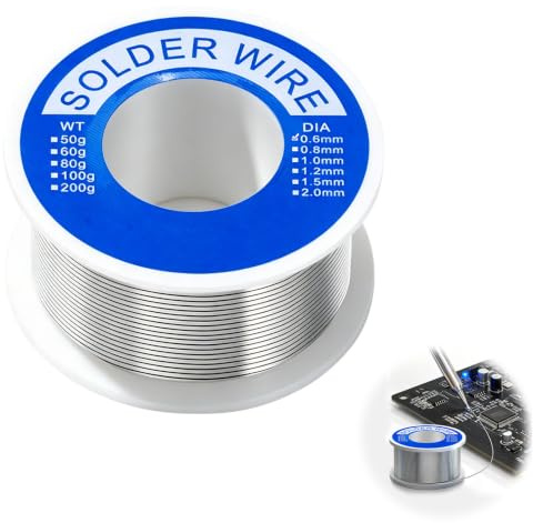 Etain a Souder 0.6mm 100g Fil de soudure sans Mince à Noyau