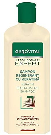 Gerovital Champú Regenerador con Queratina - Acción Reparadora y Anticaída - Hidrata y Fortalece el Cabello Seco y Dañado - Con Extractos Vegetales y Complejo Bioactivo