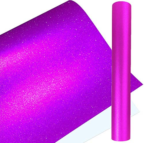 Glitter Shining Beads Adhesive Permanent Vinyl DIY Craft Vinyl Sticker for Silhouette Tumblers Cameo Craft Cutter Letters, Banners,Glass Mirrors, 30cm by 150cm (Rose)