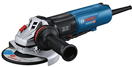 Bosch Professional Winkelschleifer GWS 17-150 PS (inkl.Zusatzhandgriff, Schutzhaube, Trennschutzhaube, Zweilochschlüssel, Aufnahmeflansch, Spannmutter, Staubfilter)