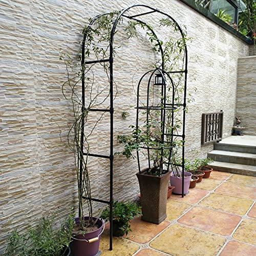 Gartenbogen Rosenbogen, Schwarz Pergola Rankgitter Für Garten Kletterpflanzen Rosenpavillon Hochzeitsbogen Pergola Terrasse Rasen ( Color : Svart , Size : 1.5x2.4x0.3m )
