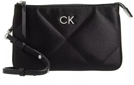 Calvin Klein Umhängetasche Re-Lock Quilt Crossbody - Satin CK Black schwarz