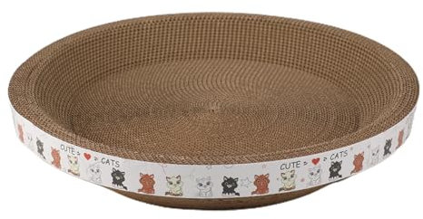Kratzbretter Katze, 2 In 1 Ovales Katzenkratzbretter Schüssel Nest, Katze Spielzeug Kratzmöbel Wellpappe, Corrugated Lounge Kratzpappe Für Katzen Bett, Katzen Kratzmöbel Für Couch & Teppiche & Sofas