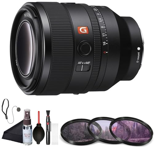 Sony FE 50mm F1.2 GM Standard Prime Lens (SEL50F12GM) – Full-Frame E-Mount | Ultra-Bright F1.2 Aperture | Filter Kit, Cap Keeper, Cleaning Kit