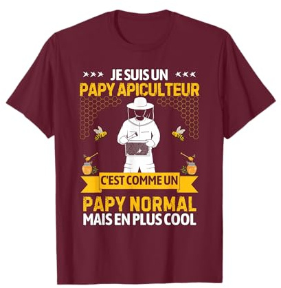 Apiculteure Fête Pères Abeille Je Suis Un Papy Apiculteur T-Shirt