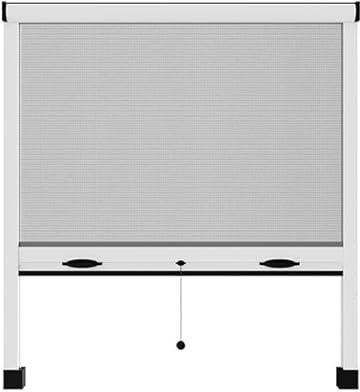 Mosquiteras Enrollables Sin Taladrar | Color Blanco | 56 x 119 cm (Ancho x Alto) | Cortinadecor