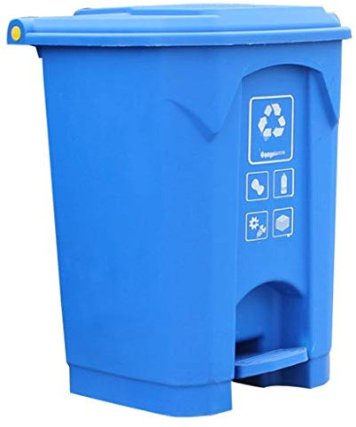 RAABYU Cubo de Basura para Cocina Bote de Basura con Pedal de 50 litros con Tapa, Bote de Basura para Patio al Aire Libre para el hogar Cubo de Almacenamiento de Basura Papelera de Reciclaje