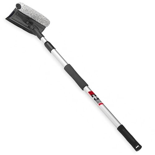HEYNER Long Telescopic Window Insect Cleaner Tool Squeegee Sponge| Extendable 125cm For Campervans, Motorhomes, and Vans| Easy Window Cleaning H407540