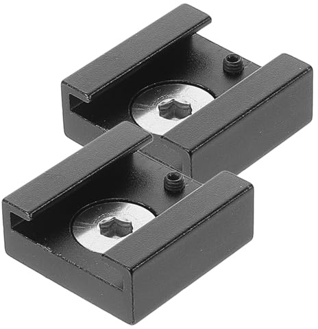 jojofuny Blitzschuhadapter mit 1/4-zoll Schraube aus Aluminiumlegierung Schwarz Stabiler Blitzschuhhalter Verstellbarer Kamera Zubehör für Sichere Verbindung für DSLR Kameras