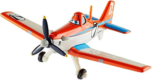 Planes No.7 Orange Dusty Crophopper 1:55 Metal Diecast Planes Fire and Rescue Educational Toys Decorative Gifts