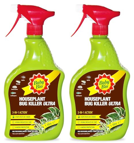 AXpower Inspirational Technology Empowering People Houseplant Bug Killer Ultra – Effective Insecticide for Indoor Plants, 1 Litre (Pack of 2) | Kills Bugs & Pests Fast, Safe for Indoor Use