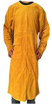 Soldador de cuero ropa de soldadura de llamadas soldador de retardante en general soldadura de siam de soldadura del delantal de soldadura traje de protección de metal líquido ,Protección superior(Yel