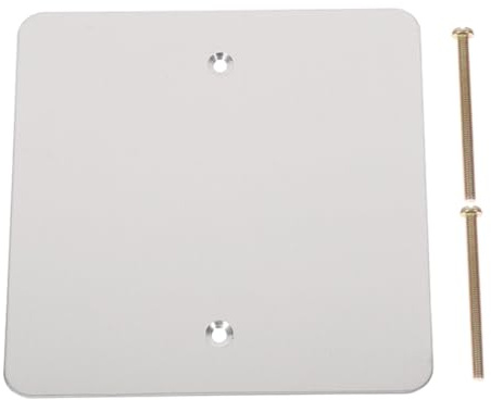 SEWACC Placa de Cubierta de Tomacorriente Ciega Fácil Instalación de Acero Inoxidable Tipo 120, Cuadrada Diseño Moderno y Versátil para Techo y Pared
