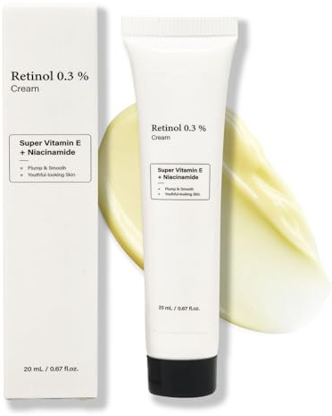 Retinol 0.3 Gesichtscreme, Anti Falten Creme, Augencreme mit hochdosiertem Retinol, Niacinamid, Anti-aging, Wrinkles Care, Reduces Congestion and hyperpigmentation