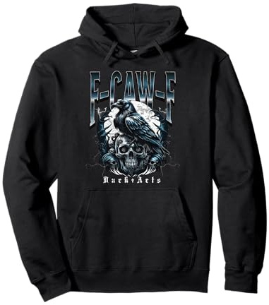 F-CAW-F Crow Graphic Adult Humor Design Pullover Hoodie