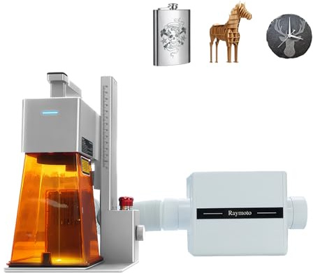 Macchina per incisione laser Raymoto R1 da 10 W con purificatore d'aria, kit per incisione laser portatile e compatto, risoluzione ad alta precisione da 0,05 mm,velocità di incisione di 120.000 mm/min
