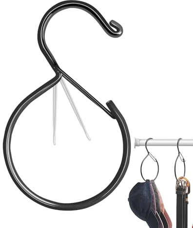 Bälteshänge - S-formad | Iron Closet Belt Storage Hangers | Space-Saving Organizer för väskor bh tank top scarves tillbehör sovrum lägenhet sovkontor garderob resa