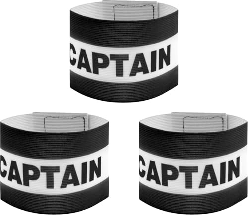 Captains Armband, 3 Pcs Adjustable Soccer Armbands for Youth & Adults | Breathable Nylon Elastic Captain Arm Bands, Sports Armbands for Football, Rugby, Basketball, Volleyball, Team Training