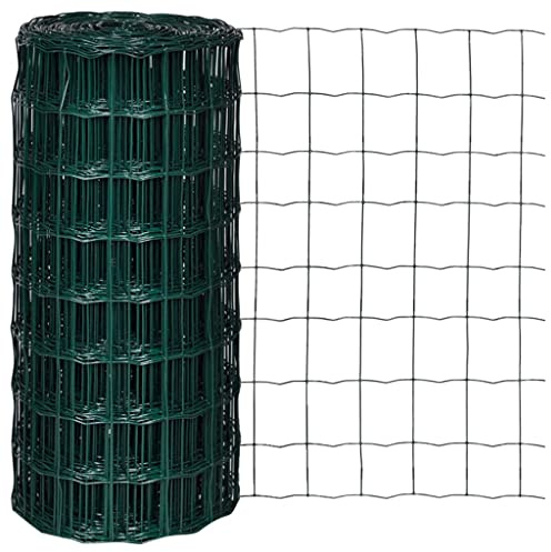 Gartenzaun Maschendraht Gitterzaun Schweißgitter 25x0,8m, robustes Drahtgeflecht mit PVC-Beschichtung, ideal für Garten, Hühnerstall und Schutz von Pflanzen