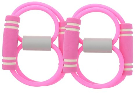 BESTonZON Bandas de Resistencia Elásticas 2 Piezas Tubos de Látex para Ejercicios de Tracción, Tonificación de Brazos, Hombros y Espalda, Equipo de Fitness Portátil para Casa y Oficina