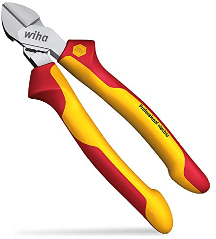Wiha Seitenschneider Professional electric mit DynamicJoint® 180 mm I vde Kabelschneider I Universalschneider für Elektriker (43463)