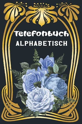 Telefonnummern Organizer: Telefonregister Buch Adressbuch mit Geburtstagskalender - Blau Blumen Telefonauskunft Adressebuch Telefonbuch für Mädchen & Senioren | Adressbüchlein Klein Große Schrift