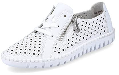 Rieker Damen Low-Top Sneaker M2300, Frauen Halbschuhe,Freizeitschuhe,Turnschuhe,Laufschuhe,straßenschuhe,Strassenschuhe,Weiss (80),39 EU / 6 UK
