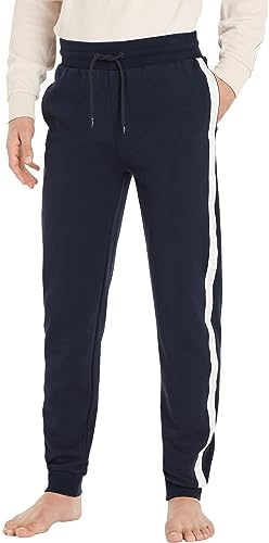 Tommy Hilfiger Pantaloni da Jogging Uomo Cotone, Blu (Desert Sky), M