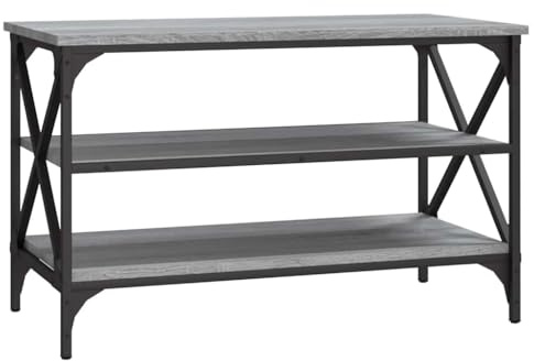 vidaXL TV Schrank Lowboard TV Möbel Tisch Board Sideboard Fernsehschrank Fernsehtisch HiFi-Schrank Wohnzimmer Grau Sonoma 80x40x50cm Holzwerkstoff