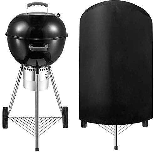 PETELA Grillabdeckung, rund, wasserdicht, für den Außenbereich, Garten, strapazierfähig, wasserfest, strapazierfähig, 75 x 70 cm