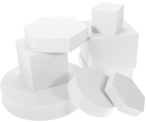 UKCOCO Lot De 8 Accessoires Photo Géométriques Cube Accessoire Photographie Produit pour Bijoux Et Cosmétiques Légers Et Faciles À Placer pour Décoration De Séance Photo